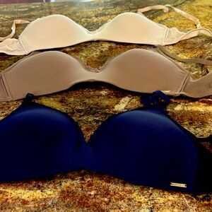 Nautica bras 38 C. 3 colors, navy blue, brown and beige. Blue and Brown not worn